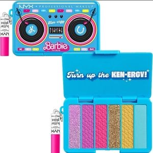 NWT-Barbie NYX Eyeshadow Palette and Lip Gloss!